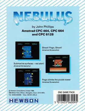 Nebulus (UK) (1988) (Trainer) box cover back